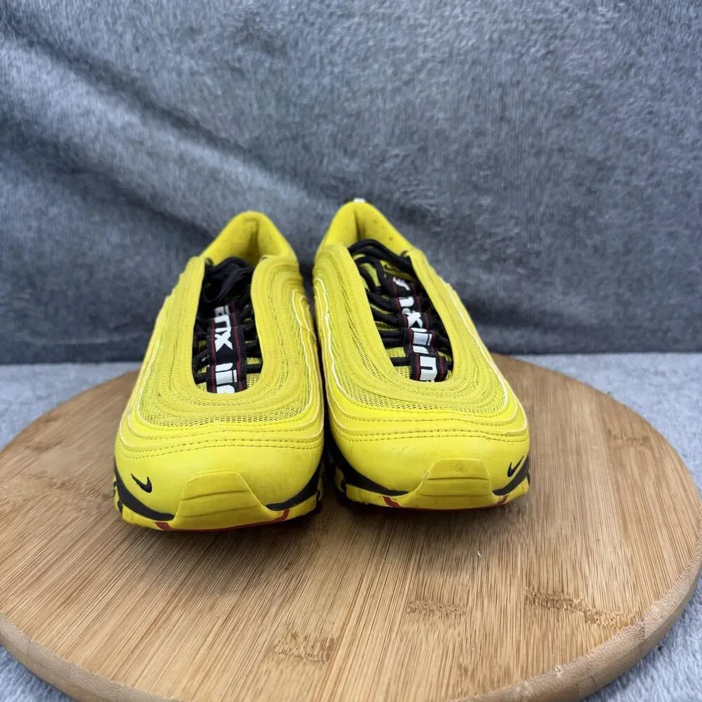 Nike Air Max 97 Shoes Boys Size 5Y Yellow Black Running Sneakers BV1242-700
